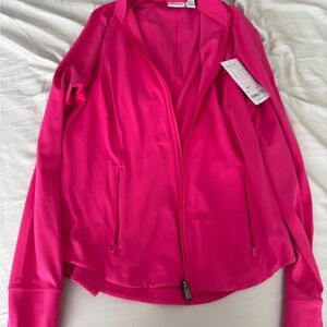 NEW athleta salutation jacket L tulip pink